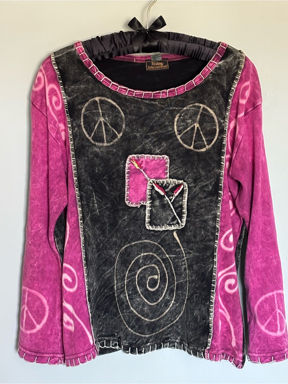 Rising International Patchwork Long-Sleeve, est. women’s large (see measure)